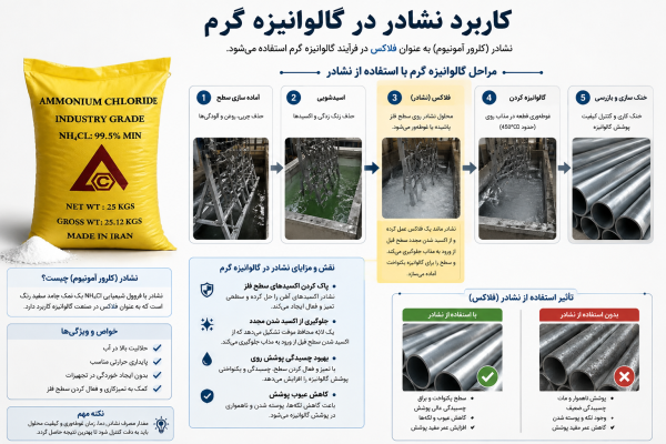 کاربرد نشادر در گالوانیزه گرم